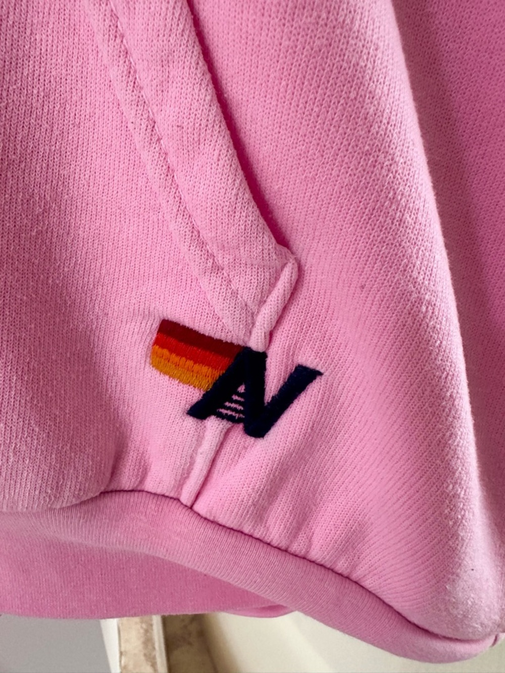 Aviator Nation Pink Graphic Logo Hoodie Sweatshirt-FLAWED w Iron-on Patches - Picture 3 of 14